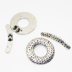 Antiksilverfärgat togglelås 31 mm