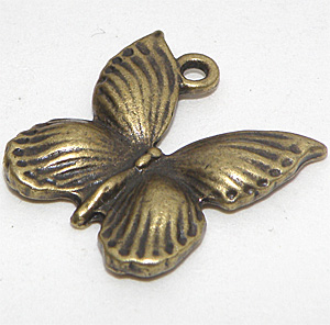 Bronsfärgad berlock fjäril 18×17 mm