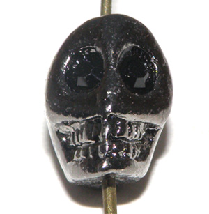 Döskalle i svartfärgad metall 12 mm