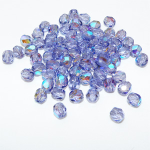 Fire polish 4 mm facetterad "Tanzanite AB"