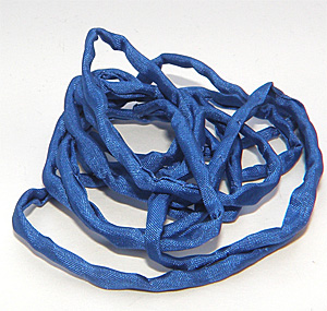 Habotai silkesband blå 110 cm