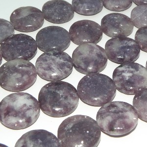 Lepidolit slät coin 20 mm