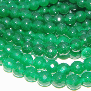 Malaysian jade facetterad klargrön rund 6 mm