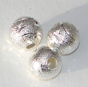 Silverfärgad stardust mönstrad kula 10 mm