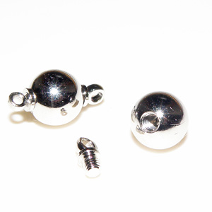 Antiksilverfärgat kullås 8 mm