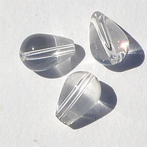 Bergkristall slät droppe 12×8 mm