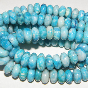 Blue grass jaspis slät rondell 10×5 mm