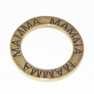 Bronsfärgad affirmationsring ”Mamma” 24 mm