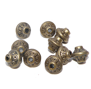 Bronsfärgad mellandel kon 6 mm