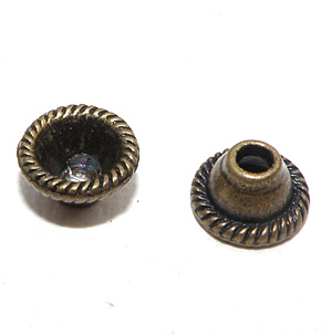 Bronsfärgad pärlhatt 8x5 mm