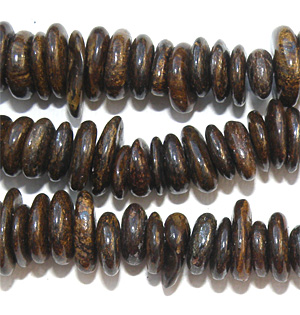Bronzit centrumborrade skivor ca 12×3 mm