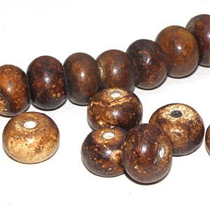 Brun agat slät rondell 14×10 mm