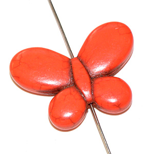 Färgad magnesit fjäril orange 35×25 mm