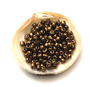 Glaspärla brons ca 4 mm 10 g