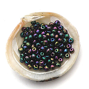 Glaspärla peacock ca 4 mm 10 g