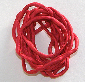 Habotai silkesband röd 110 cm