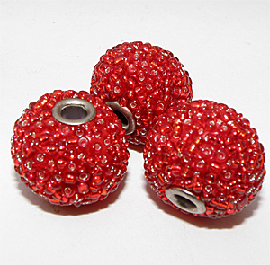 Indonesisk pärla röd ca 18 mm