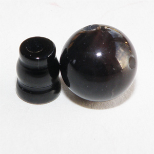 Svart obsidian mala guro/torn 10 mm