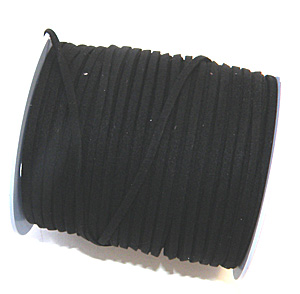 Syntetiskt mockaband svart 3 mm