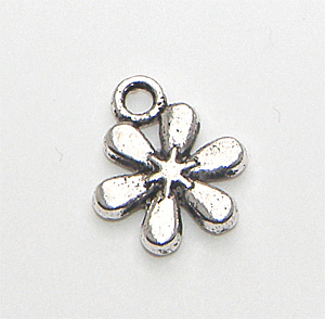 Silverfärgad berlock blomma 13×11 mm