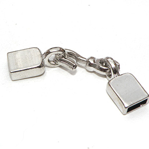 Silverfärgat lås med krok 49×8 mm
