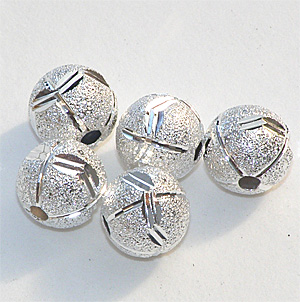 Silverfärgad stardust kula 8 mm