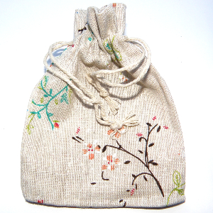 Smyckespåse ljusbeige 14×10 cm