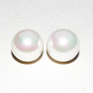 South Sea shell halvborrad vit pärla 8 mm