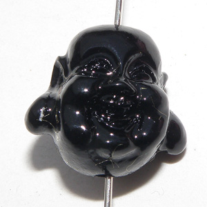 Buddhahuvud svart 18×15 mm
