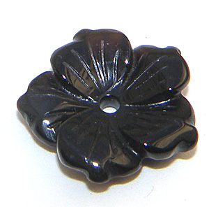 Svart onyx blomma 25 mm