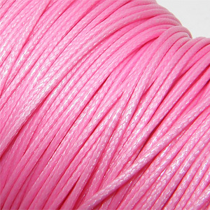 Vaxad bomullstråd cerise 1 mm