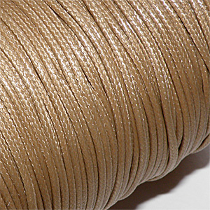 Vaxad bomullstråd beige 1,5 mm