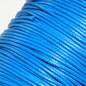 Vaxad bomullstråd klarblå 1 mm