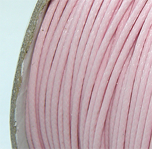 Vaxad bomullstråd rosa 1,5 mm