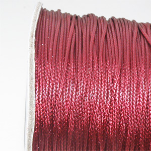 Vaxad polyestertråd vinröd 0,5 mm