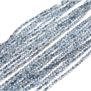 Hel sträng – Topaz facetterad rund 2 mm